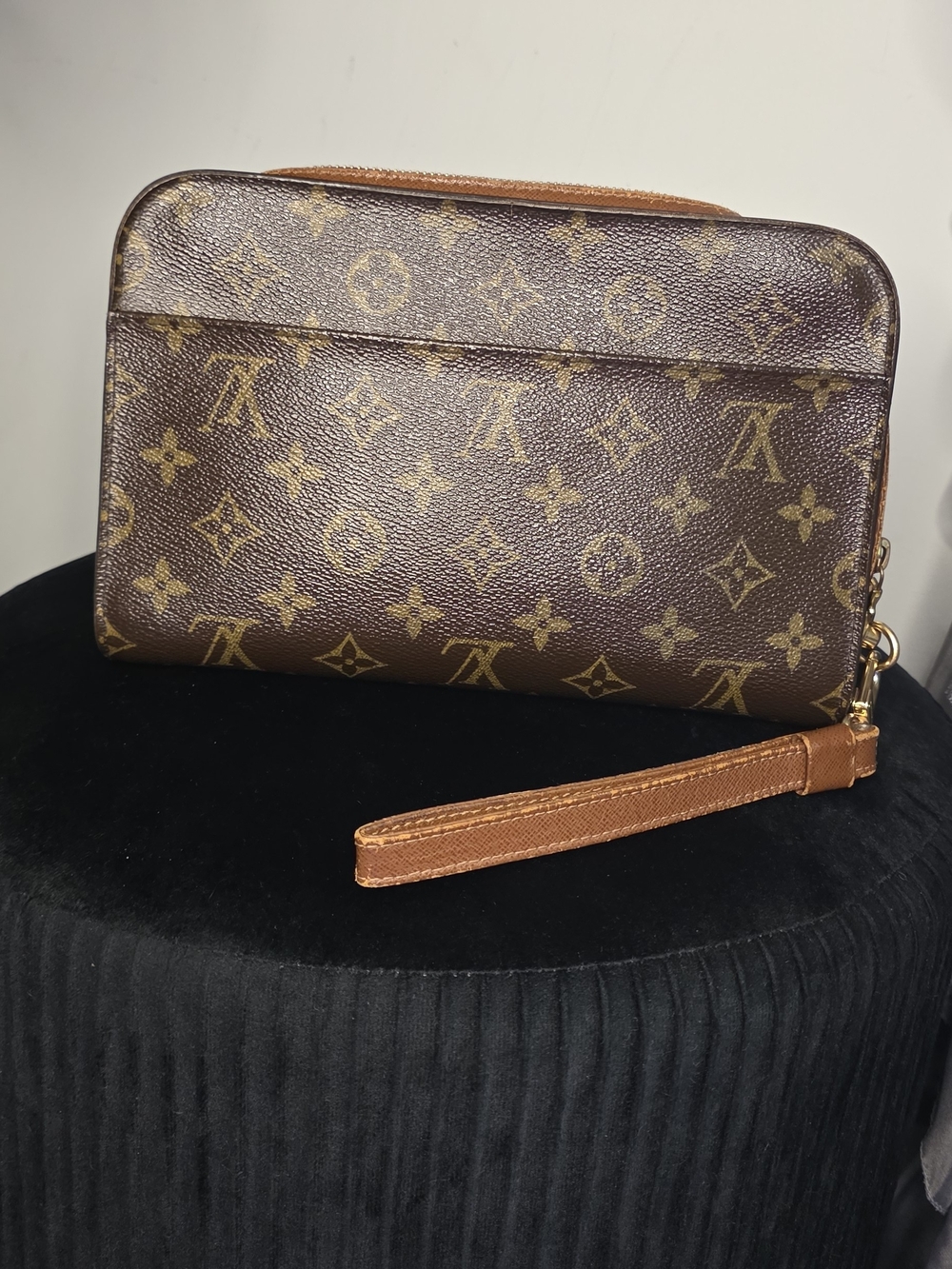 Louis Vuitton Monogram Canvas Orsay Wristlet Authentic